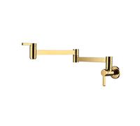 Rubinetti del lavello da cucina tocchetto for colpetti for monte a parete pieghevole,Senza Perdite(Style C Gold)