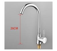 Rubinetti della cucina Miscelatore da argento monocomando monoforo Rubinetto lavello 360 gradi