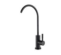 Rubinetti della cucina Rubinetto del filtro dell'acqua, a collo d'oca monocomando lavello barra, cromato(Noir)