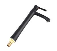 Rubinetti della cucina, Rubinetto for bagno alto in oro cromato nero, rubinetto for lavabo singolo for acqua fredda for in lega di zinco, rubinetteria a foro montata su piano(Noir)