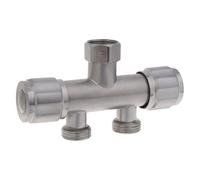 Rubinetti Divisore Doppio Angolo di Controllo per Valvola Rubinetto In Acciaio Inox per Triangolo per Valvola 1 Pz