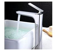 Rubinetti eleganti rubinetto for il bagno in oro spazzolato in oro calda e fredda bacino miscelatore tappo in ottone water lavandino(Tall and chrome)