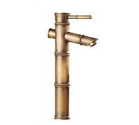 Rubinetti for bagno compatibili con il lavandino, rubinetto for lavandino in ottone retrò a 1 foro, rubinetto for acqua calda e fredda(Antique D)