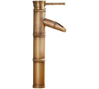 Rubinetti for bagno compatibili con il lavandino, rubinetto for lavandino in ottone retrò a 1 foro, rubinetto for acqua calda e fredda(Antique B)