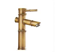 Rubinetti for Bagno for Lavello 1 Foro Rubinetto for in Ottone Antico for in Retro for Acqua Calda e Fredda a Cascata Singolo for Patio,Antique F(Antique C)