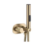 Rubinetti For Bidet Da Bagno Brush Gold, Spruzzatore For A Parete For WC, Miscelatore For Acqua Calda E Fredda, Doccia Pressione Dell'Acqua Regolabile(Brushed Gold)
