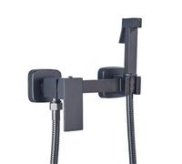 Rubinetti for bidet neri, miscelatori for doccia da parete, spruzzatori for WC, miscelatori for lavatrice(Black D)