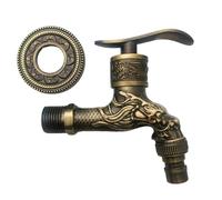 Rubinetti for l'acqua intagliati a forma di drago antico, rubinetto da giardino, lavatrice, mocio for esterni, lavabo, in stile vintage(-H)