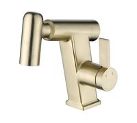 Rubinetti for lavabo Bianchi, Rubinetto for Bagno monoforo con spruzzatore Estraibile, 3 modalità, lavabo for la casa, mobiletto for Bagno, Rubinetto for lavabo Multifunzione (Freddo e Caldo)(Gold)