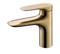 Rubinetti for lavabo cromati Miscelatore moderno for bagno caldo e freddo Rubinetto for lavabo in ottone Maniglia singola Foro singolo Rubinetto for gru24015