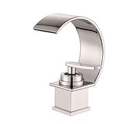 Rubinetti for lavabo Miscelatore for lavabo da Bagno Rubinetto for Cascata Creativo Uscita Acqua Miscelatore for lavabo da Bagno Miscelatore for Acqua Calda e Fredda(Brushed Nickle)