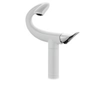 Rubinetti for lavabo, miscelatore moderno for bagno, rubinetto for lavabo in ottone, maniglia singola, elegante gru for rubinetto(White-chrome tall)