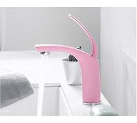 Rubinetti for lavabo Rubinetto for cascata color rosa amore Rubinetto for bagno Miscelatore for lavabo caldo e freddo Rubinetto for lavabo in ottone Gru for lavaggio (Color : Short)