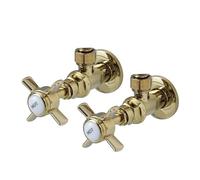 Rubinetti for miscelatore da cucina con valvola di riempimento angolare, cromato oro, accessori for rubinetti miscelatori da cucina, standard G1/2 filettati, stile europeo(Gold)