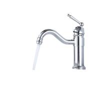 Rubinetti in stile vintage antico per lavabo rubinetto dorato per lavabo da bagno nero monocomando rubinetto miscelatore per lavabo (cromo-02)