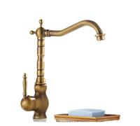 Rubinetti in stile vintage in ottone anticato con maniglia in ceramica rubinetto antico girevole per bagno cucina miscelatore caldo freddo (alto B)