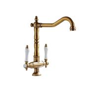 Rubinetti in stile vintage Rubinetti da cucina in bronzo antico Rubinetto girevole a 360° Rubinetto for acqua calda e fredda Miscelatore for lavello da cucina per Bagno(Type B)