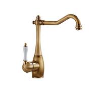 Rubinetti in stile vintage Rubinetti da cucina in bronzo antico Rubinetto girevole a 360° Rubinetto for acqua calda e fredda Miscelatore for lavello da cucina per Bagno(Style D)