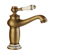 Rubinetti in stile vintage Rubinetto for bagno Finitura bronzo antico Lavandino in ottone Rubinetti in massiccio Miscelatori for acqua con maniglia singola Gru for(Antique Bronze)