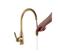 Rubinetti in stile vintage Rubinetto for lavabo con maniglia in ceramica in ottone antico, rubinetto girevole for bagno, da cucina, miscelatore caldo/freddo, gru(Type D)