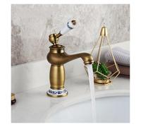 Rubinetti in stile vintage Rubinetto for lavabo da bagno in ottone antico, rubinetto con beccuccio a getto, miscelatore for acqua calda e fredda, for appoggio, magazzino Russia