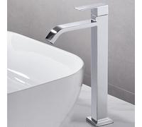 Rubinetti Miscelatore Cascata Cromati per Lavandino Bagno Rubinetto Acqua Fredda Rubinetto Miscelatore per Lavabo Singolo Rubinetto Miscelatore per Bagno Leva Singola-Alto