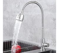 Rubinetti, Miscelatore per lavello da bar moderno da cucina Rubinetto con beccuccio girevole a 360 gradi Acqua fredda per lavanderia Rubinetto da giardino per esterni Comfortable anniversary