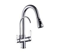 Rubinetti miscelatori da cucina, Rubinetto da cucina estraibile 3 in 1 con filtro for acqua calda e fredda multicolore(Sliver)