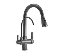 Rubinetti miscelatori da cucina, Rubinetto da cucina estraibile 3 in 1 con filtro for acqua calda e fredda multicolore(Grijs)