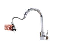 Rubinetti miscelatori da cucina, Rubinetto da cucina monoforo con doccetta estraibile e maniglia singola(6)