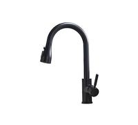 Rubinetti miscelatori da cucina, Rubinetto da cucina monoforo con doccetta estraibile e maniglia singola(4)