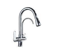 Rubinetti miscelatori da cucina, Rubinetto estraibile for filtro acqua da cucina a 2/3 vie, miscelatore caldo/freddo multicolore(Chrome a)