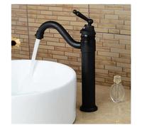 Rubinetti Neri Rubinetto Alto per lavabo per Nave da Bagno Rubinetto per Acqua Calda e Fredda Gru Macerie di Olio Finitura in Bronzo Montaggio su Piattaforma, Rubinetto per lavello della Cucina