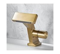Rubinetti per bagno, Cascata, rubinetto for lavabo con maniglia singola, acqua calda e fredda in ottone for(Antique)