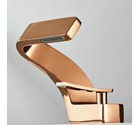 Rubinetti per bagno e cucina in oro rosa Miscelatore per lavabo monocomando Rubinetti per lavabo a cascata in ottone Eleganti miscelatori Lavabo per arredamento moderno