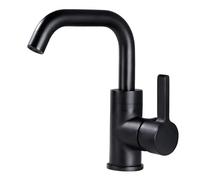 Rubinetti per bagno, Rubinetto for lavabo nero opaco oro rubinetto for girevole a 360 gradi(Black)