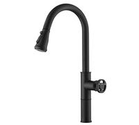 Rubinetti per Cucina e Bagno, Rubinetto per Vasca da Pavimento con beccuccio Girevole, Rubinetto per Vasca da Pavimento in Ottone retrò con doccetta a Forma di Telefono, miscelator