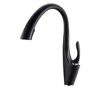 Rubinetti per Cucina e Bagno, Rubinetto per Vasca da Pavimento con beccuccio Girevole, Rubinetto per Vasca da Pavimento in Ottone retrò con doccetta a Forma di Telefono, miscelator