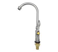 Rubinetti per il bagno, Rubinetto per lavabo retrò girevole, Rubinetto per lavabo da bar per esterno, Acciaio inossidabile 15x10 cm, Design classico con facile, Ideale per lavanderia, Giardino, Piano