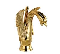 Rubinetti per lavabo da Bagno per lavabo retrò Vintage con Maniglia Singola in Ottone Dorato