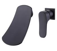 Rubinetti per lavabo da bagno, rubinetto a cascata con maniglia singola, miscelatore mono in rame per lavabo sopra il bancone, design anti-schizzi