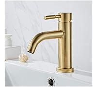 Rubinetti per lavabo da Bagno Rubinetto per lavabo da Bagno Miscelatore in Ottone Spazzolato Oro Rame Massiccio Lusso Stile Nord Europa Rubinetto Rubinetti per,