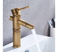 Rubinetti per lavabo in ottone da bagno in stile antico per acqua calda e fredda, rubinetti WC da giardino (S)