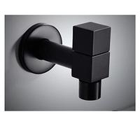 Rubinetti per lavabo Lavatrice rubinetto rame bagno angolo rubinetto rubinetto singolo freddo giardino rubinetto nero olio nero miscelatore piccolo rubinetto(Style 3)