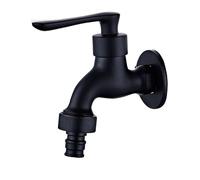 Rubinetti per Lavabo Montati Rubinetto in ottone nero Rubinetti da giardino for esterno for lavatrice for scopa for WC for la pulizia della lavanderia per il Bagno(Model 2)