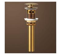 Rubinetti per lavabo, Rubinetto da bagno Gold Bagno Bacino for lavabo freddo e caldo Blass Black Lavello miscelatore singolo Maniglia con impugnatura Acqua Montata(With overflow)