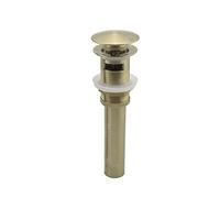 Rubinetti per lavabo, Rubinetto da bagno in ottone massiccio in for il bacino del fredda e calda miscelatore dell'acqua lavello della maniglia singola mazzo dell'oro spazzolato(With overflow)
