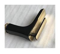 Rubinetti per lavabo, Rubinetto del bacino rubinetto bagno caldo freddo nero/bianco Brass Sink Lavello dell'acqua Miscelatore d'oro(Black and gold short)