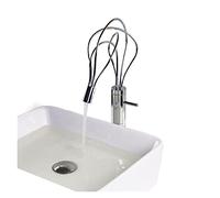 Rubinetti per lavabo, Rubinetto del bagno a led for lavabo cromato a cascata in ottone caldo freddo Miscelatore for monocomando for(Chrome tall no LED)