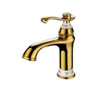 Rubinetti per lavabo, Rubinetto per lavabo da Bagno, Stile Antico, in Ottone, Miscelatore monocomando per lavabo da Bagno, Acqua Calda/Fredda, con Tubi Flessibili Standard del Regno Unito, o